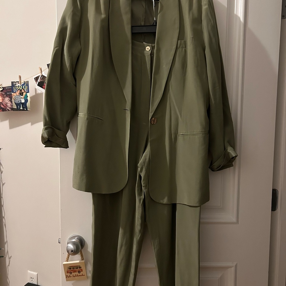 Olive Green Women's Suit Set